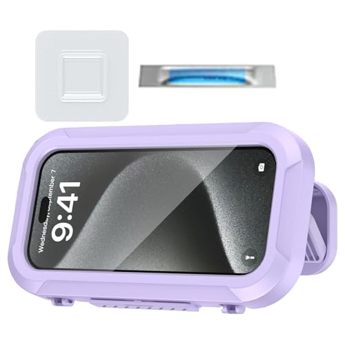Lnhgh Telefonhalter Dusche, Duschfasshalter wasserdicht,Wasserbeständiger Telefonhalter | Adhäsive 360 ​​Grad einstellbare Anti -Slip -Anti -Nebel -Ständer für Badepoolbad Haus 7inch Mobiltelefone von Lnhgh