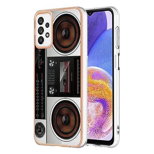 Lnxlanxx Kompatibel für Samsung Galaxy A33 5G Hülle Silikon Bumper Hart PC Case Ultra Dünn Marmor Motiv Backcover Hüllen Tasche Cover Handyhülle (Radio) von Lnxlanxx