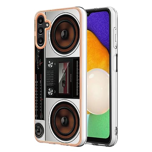 Lnxlanxx Kompatibel für Samsung Galaxy A34 5G Hülle Silikon Bumper Hart PC Case Ultra Dünn Marmor Motiv Backcover Hüllen Tasche Cover Handyhülle (Radio) von Lnxlanxx