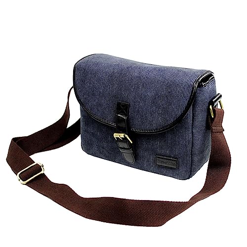 LORIER Retro-Kameratasche-Foto-Tasche Fit for Olympus Pen E-PL9 E-PL8 E-PL7 E-PL6 E-PL5 E-P5 E-PE-P3-PEN-F E-PL3 E-PL2 E-P2 E-P1 SP-100 Kamera Tasche (Color : Blue) von LoRier
