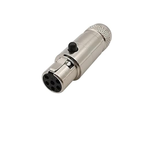 LoRier Mini XLR Stecker 3 4 5 6 Pin Kleine XLR Luftfahrt Weibliche Stecker Männlich Buchse Audio Mikrofon Kabel Löten DIY MIC Anschlüsse ( Color : 1Pcs 6Pin-K ) von LoRier