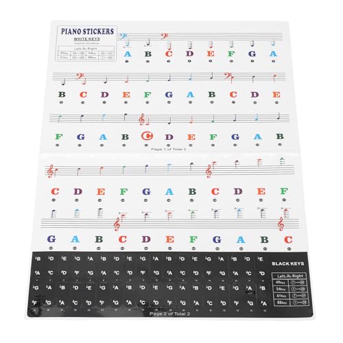 Piano Keyboard Stickers 88 61 54 49 Key PVC Removable Letters Beginners Kids Easy Set Up Home Practice Quick Positioning Piano Keyboard Stickers 88 61 54 49 Key PVC Removable Letters Beginners Kids Easy Set Up Home Practice Quick Positioning von Loboo Idea