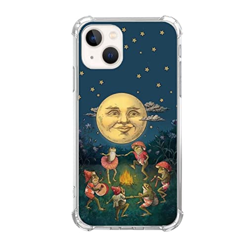 Lobtseyrem Hippie Mond und tanzende Frösche Hülle kompatibel mit iPhone 13, Froschkonzert Lagerfeuer Party Hülle für iPhone 13 für Teenager, Männer und Frauen, trendige, coole TPU-Schutzhülle Lobtseyrem Hippie Mond und tanzende Frösche Hülle kompatibel mit iPhone 13, Froschkonzert Lagerfeuer Party Hülle für iPhone 13 für Teenager, Männer und Frauen, trendige, coole TPU-Schutzhülle von Lobtseyrem