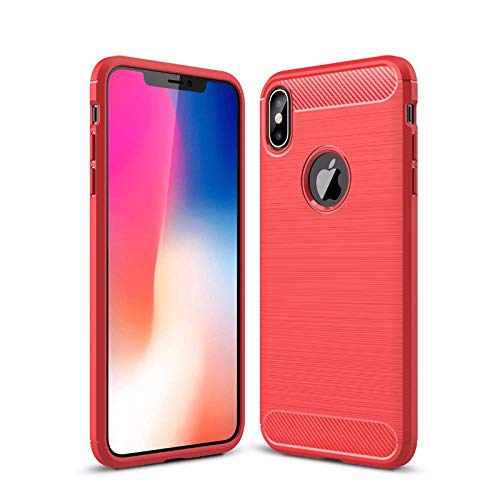 Case für Apple iPhone XS Max Hülle 6.5 Zoll Dünn Cover Schutzhülle Outdoor Handyhülle aus TPU Stoßfest Extra Schutz Robust Rot von Lobwerk