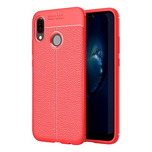 Handyhülle für Huawei P20 Lite 5.8 Zoll TPU Case Robuste Hülle Dünn aus weichem flexiblem Material Slim Rot von Lobwerk