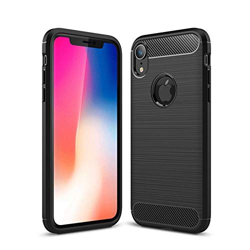 Hülle für Apple iPhone XR Schutzhülle 6.1 Zoll Slim Case Cover Outdoor Handyhülle aus TPU Stoßfest Extra Schutz Leicht Schwarz von Lobwerk