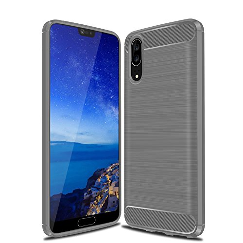 Hülle für Huawei P20 5.8 Zoll TPU Cover Robuste Schutzhülle Dünn aus weichem flexiblem Material Slim Grau von Lobwerk