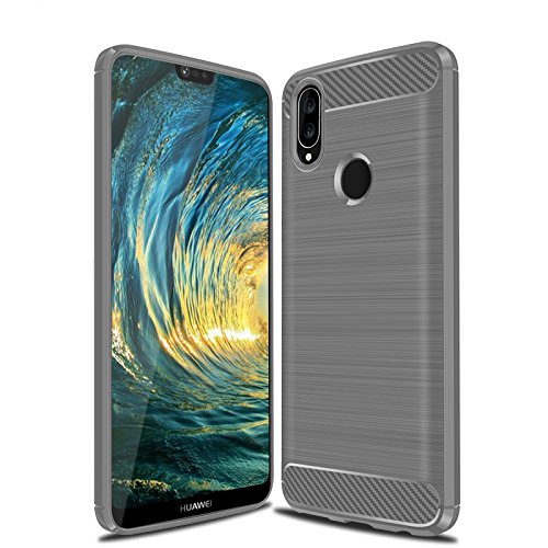 Hülle für Huawei P20 Lite 5.8 Zoll TPU Cover Robuste Schutzhülle Dünn aus weichem flexiblem Material Slim Grau von Lobwerk