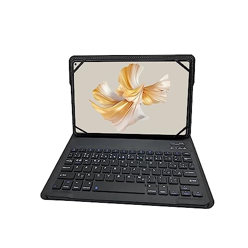 Lobwerk 2in1 Bluetooth Tastatur und Universaltasche für alle Tablets 9-11 Zoll Case Schutz Hülle Tastatur in Schwarz von Lobwerk