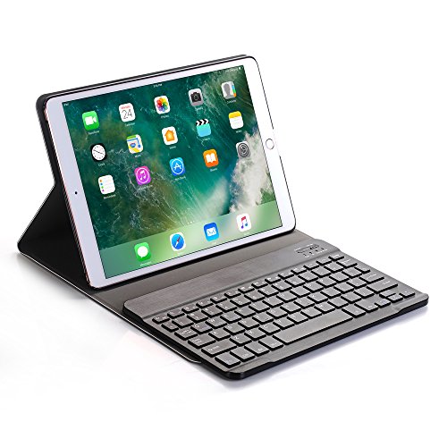 Lobwerk 2in1 Keyboard Cover für Apple iPad iPad 10.2 2019 7 Generation Case Tastatur Schutz Hülle Blau von Lobwerk