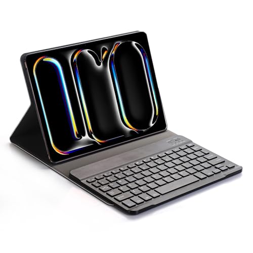 Lobwerk 2in1 Set Bluetooth Tastatur in Weiß + Hülle für Apple iPad Air 11 2024 M4 Case Schutzhülle Standfunktion Sleep and Wake von Lobwerk