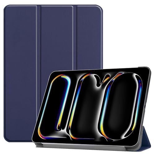 Lobwerk 2in1 Set Tablet Hülle und Glas für Apple iPad Pro 13 2024 M4 Slim Case Etui mit Displayschutz Standfunktion und Auto Sleep/Wake Funktion von Lobwerk