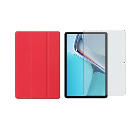 Lobwerk 2in1 Tablet Set für Huawei MatePad 11 2021 11 Zoll mit Magnet Cover Auto Sleep/Wake Ruhemodus + Schutzfolie Hülle Smart Case Hartglas von Lobwerk