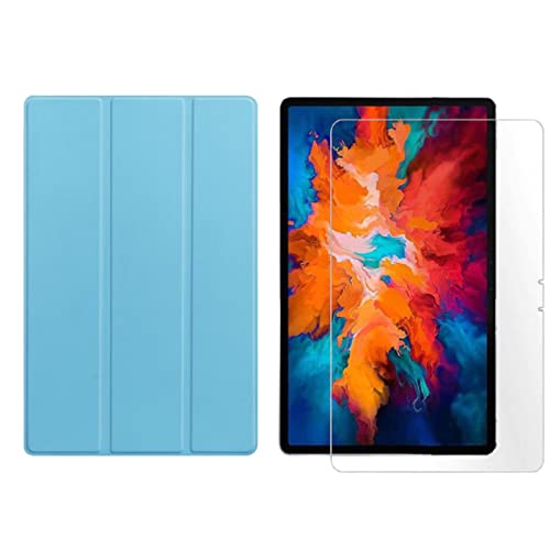 Lobwerk 2in1 Tablet Set für Lenovo Tab P11 2021 TB-J606F TB-J606X 11 Zoll mit Magnet Cover Auto Sleep/Wake Ruhemodus + Schutzfolie Hülle Smart Case Hartglas von Lobwerk