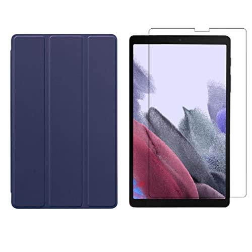 Lobwerk 2in1 Tablet Set für Samsung Galaxy Tab A7 Lite 2021 SM-T220 SM-T225 8.7 Zoll mit Magnet Cover Auto Sleep/Wake Ruhemodus + Schutzfolie Hülle Smart Case Hartglas von Lobwerk