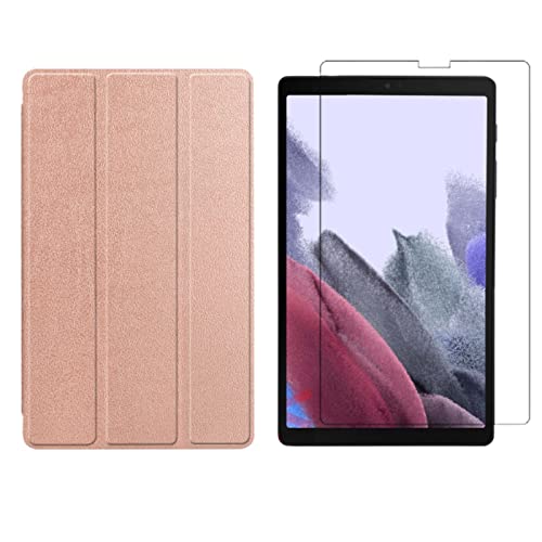 Lobwerk 2in1 Tablet Set für Samsung Galaxy Tab A7 Lite 2021 SM-T220 SM-T225 8.7 Zoll mit Magnet Cover Auto Sleep/Wake Ruhemodus + Schutzfolie Hülle Smart Case Hartglas von Lobwerk