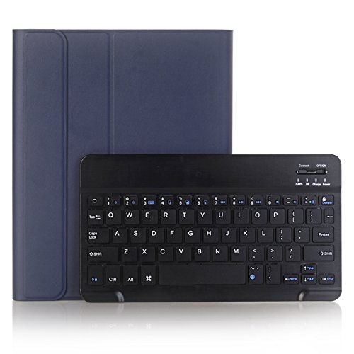 Lobwerk 3in1 Bluetooth Tastatur (Schwarz mit Beleuchtung) + Maus + Cover für Apple iPad Pro 9.7 Zoll 2016/2017/2018 Air 9.7 2013/2014 1/2 Gen. 9.7 Zoll Case Schutz Hülle Tasche Keyboard von Lobwerk