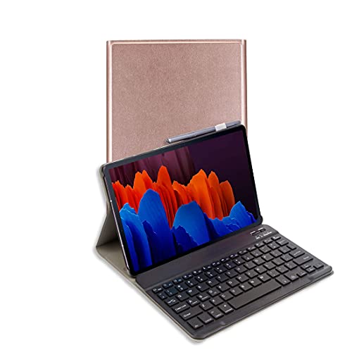 Lobwerk 3in1 Bluetooth Tastatur (Schwarz mit Beleuchtung) + Maus + Cover für Samsung Galaxy Tab S7/S8 T870/X700 11 Zoll Case Schutz Hülle Tasche Keyboard von Lobwerk