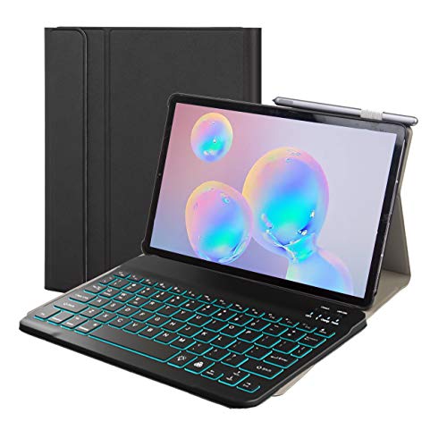 Lobwerk 3in1 Bluetooth Tastatur (Weiß) + Maus + Cover für Samsung Galaxy Tab S5e T720 11 Zoll Case Schutz Hülle Tasche Keyboard von Lobwerk