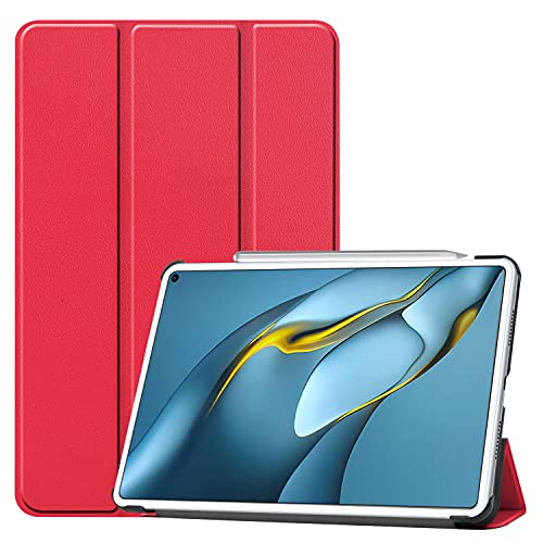 Lobwerk Case für Huawei MatePad Pro MRR-W29 2021 10.8 Zoll Schutzhülle Tasche mit Standfunktion und Auto Sleep/Wake Funktion Rot von Lobwerk