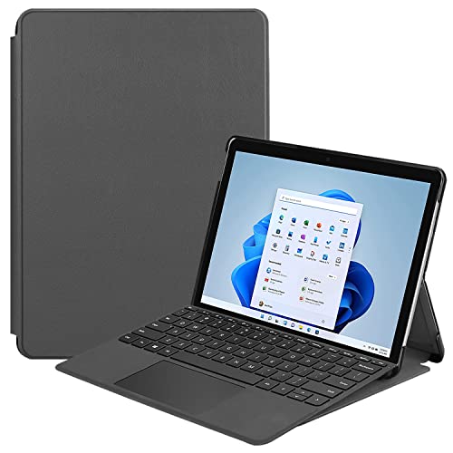 Lobwerk Case für Microsoft Surface 8 Pro 13 Zoll Schutzhülle Tasche mit Standfunktion und Auto Sleep/Wake Funktion in Grau von Lobwerk