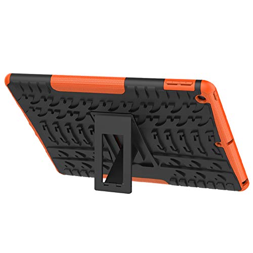 Lobwerk Cover für Apple iPad 10.2 Zoll 2019 Outdoor Case Hülle Stand Tasche Orange von Lobwerk