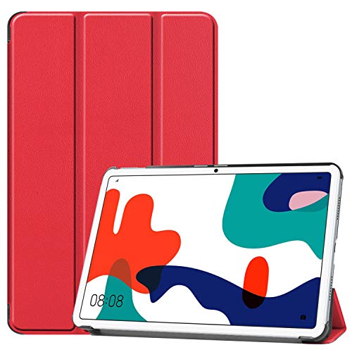Lobwerk Cover für Huawei MatePad BAH3-AL00 BAH3-W09 10.4 Zoll Tablethülle Schlank mit Standfunktion und Auto Sleep/Wake Funktion Rot von Lobwerk
