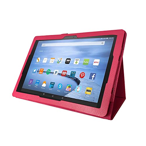 Lobwerk Hülle für Amazon Fire HD 10 / HD 10 Plus 11. Generation 2021 10.1 Zoll Smart Cover Etui mit Standfunktion und Auto Sleep/Wake Funktion Pink von Lobwerk