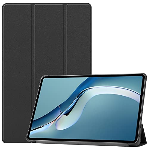 Lobwerk Hülle für Huawei MatePad Pro 2021 12.6 Smart Cover Etui mit Standfunktion und Auto Sleep/Wake Funktion Schwarz von Lobwerk