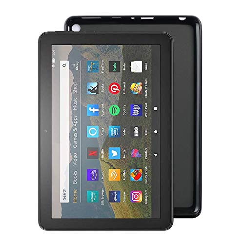 Lobwerk Schutzhülle für Amazon HD8 2020 und HD8 Plus 2020 8 Zoll Silikon Hülle Slim Case Ultra Dünn Schwarz von Lobwerk