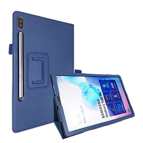 Lobwerk Schutzhülle für Samsung Galaxy Tab S6 SM-T860 10.5 Zoll Slim Case Etui mit Standfunktion Blau von Lobwerk