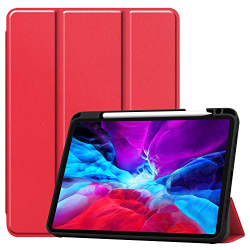 Lobwerk Smart Cover für Apple iPad Pro 12.9 Zoll 2020 Case Schutz Hülle Stand Etui Tasche Rot von Lobwerk