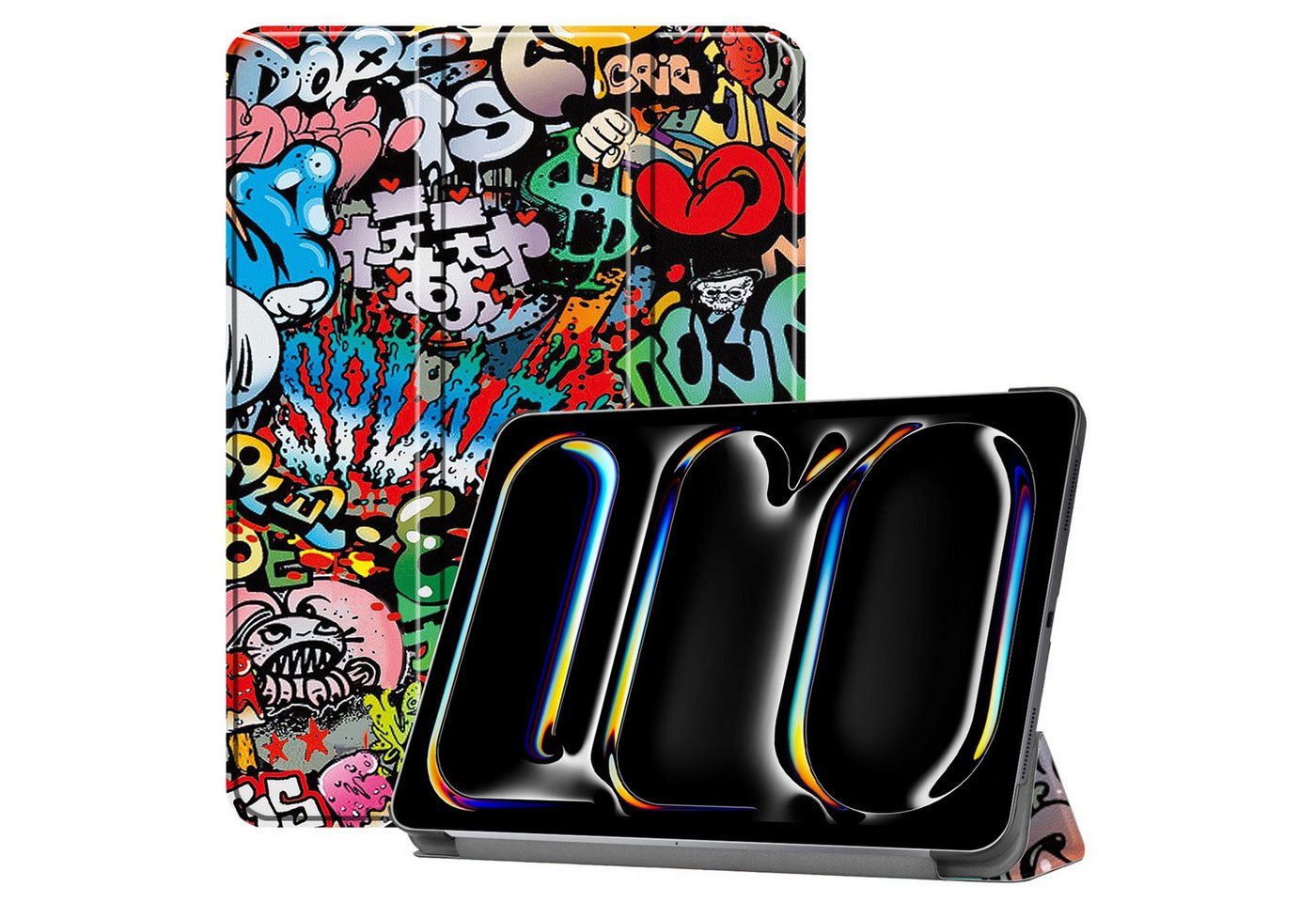 Lobwerk Tablet-Hülle 2in1 Set (Hülle + Glas) für Apple iPad Pro 13 2024 M4 Zoll, Wake & Sleep Funktion, Sturzdämpfung, Aufstellfunktion von Lobwerk