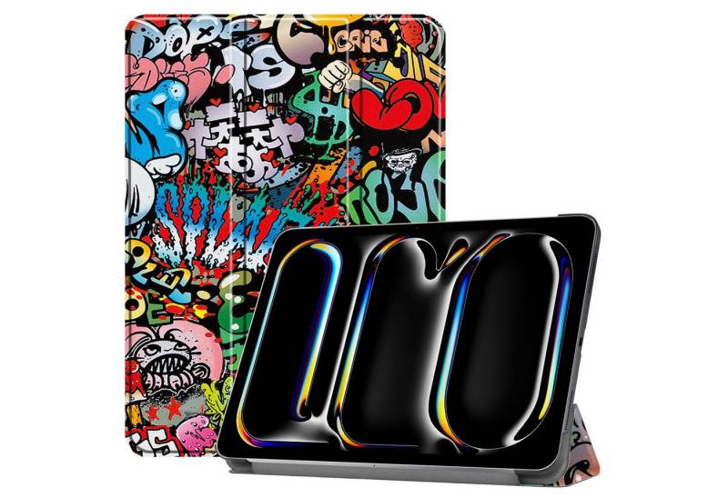 Lobwerk Tablet-Hülle 2in1 Set (Hülle + Glas) für Apple iPad Pro 13 2024 M4 Zoll, Wake & Sleep Funktion, Sturzdämpfung, Aufstellfunktion von Lobwerk