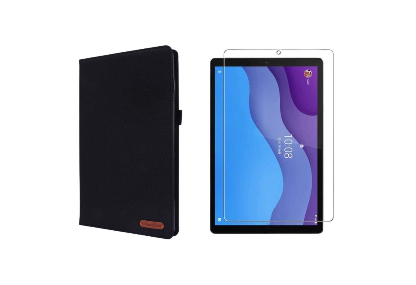 Lobwerk Tablet-Hülle 2in1 Set (Hülle + Glas) für Lenovo Tab M10 2nd 2020 TB-X306F TB-306X von Lobwerk