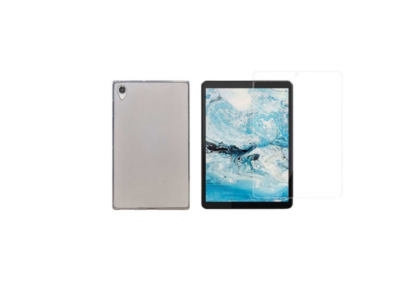 Lobwerk Tablet-Hülle 2in1 Set (Hülle + Glas) für Lenovo Tab M8 TB-8505F TB-8705F 7 Zoll, Sturzdämpfung, Flexibel, Waschbar von Lobwerk
