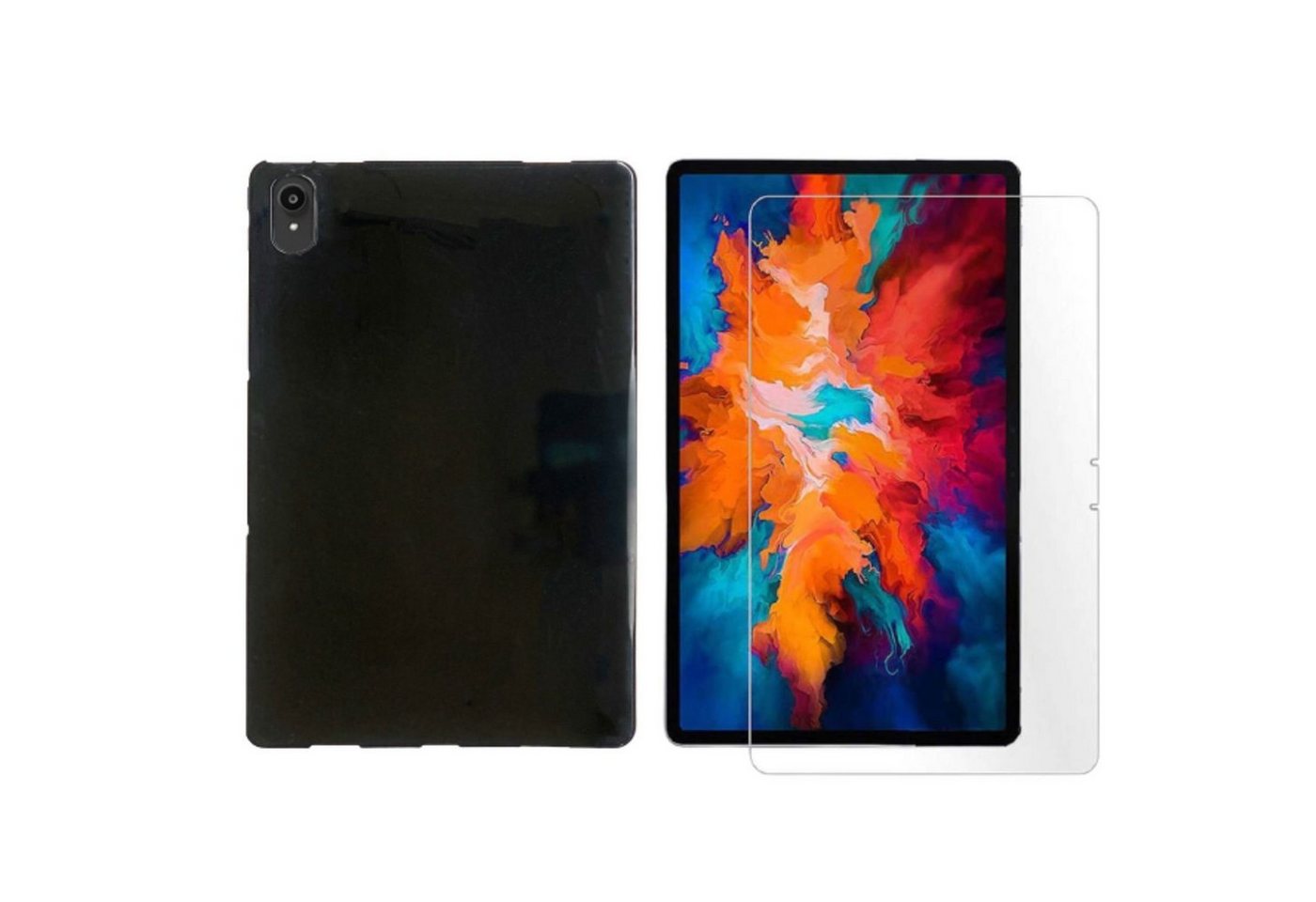 Lobwerk Tablet-Hülle 2in1 Set (Hülle + Glas) für Lenovo Tab P11 2021 TB-J606F TB-J606X 11, Sturzdämpfung, Flexibel, Waschbar von Lobwerk