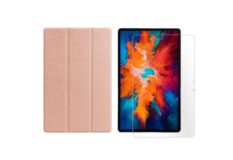 Lobwerk Tablet-Hülle 2in1 Set (Hülle + Glas) für Lenovo Tab P11 2021 TB-J606F TB-J606X 11, Wake & Sleep Funktion, Sturzdämpfung, Aufstellfunktion von Lobwerk