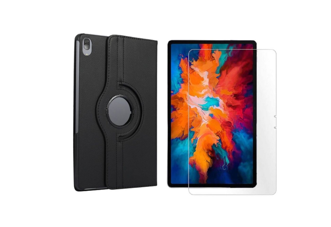 Lobwerk Tablet-Hülle 2in1 Set (Hülle + Glas) für Lenovo Tab P11 2021 TB-J606F TB-J606X 11, Wake & Sleep Funktion, Sturzdämpfung, Aufstellfunktion von Lobwerk