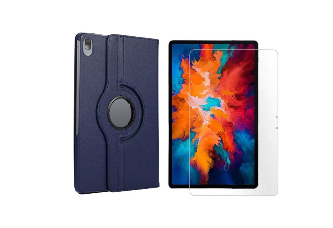 Lobwerk Tablet-Hülle 2in1 Set (Hülle + Glas) für Lenovo Tab P11 2021 TB-J606F TB-J606X 11, Wake & Sleep Funktion, Sturzdämpfung, Aufstellfunktion von Lobwerk