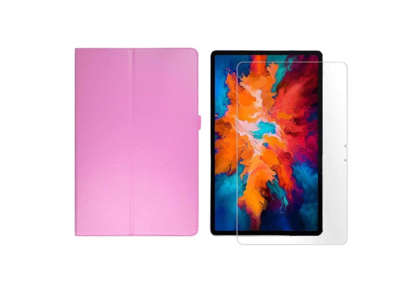 Lobwerk Tablet-Hülle 2in1 Set (Hülle + Glas) für Lenovo Tab P11 2021 TB-J606F TB-J606X 11, Wake & Sleep Funktion, Sturzdämpfung, Aufstellfunktion von Lobwerk