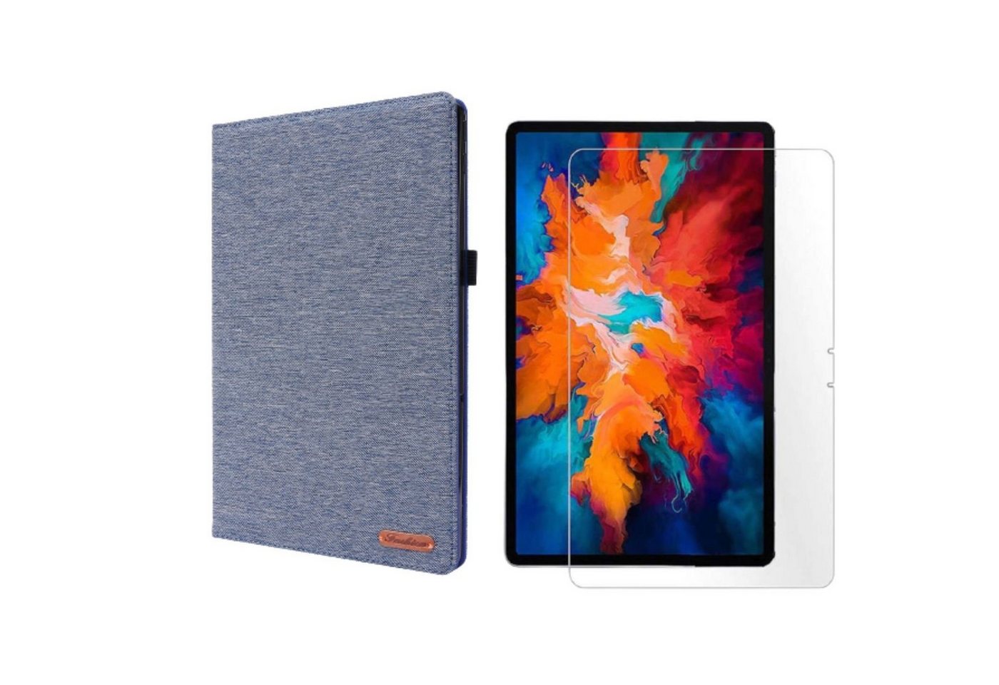 Lobwerk Tablet-Hülle 2in1 Set (Hülle + Glas) für Lenovo Tab P11 2021 TB-J606F TB-J606X 11 von Lobwerk