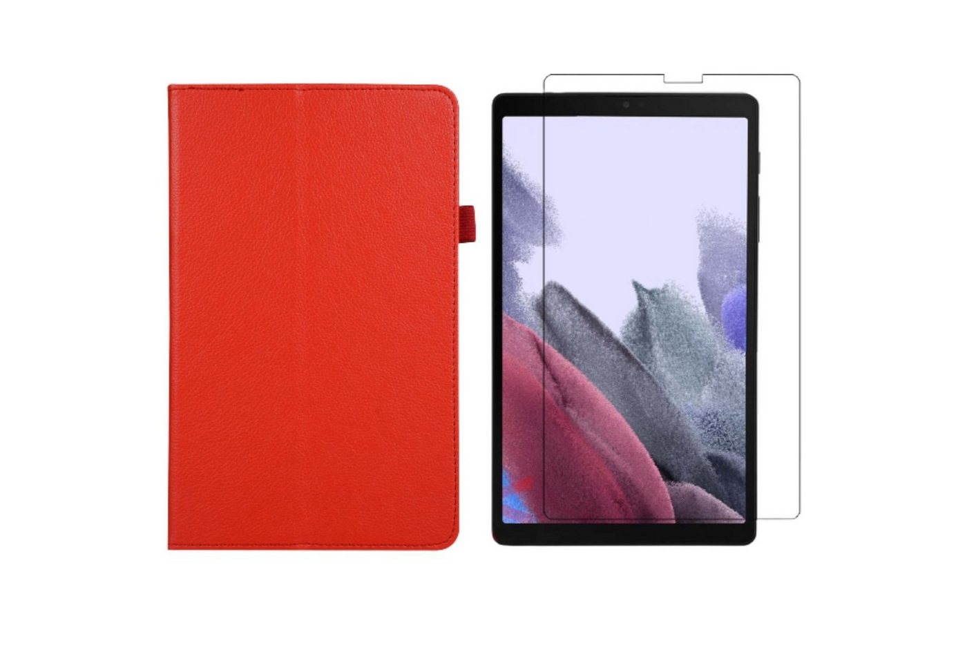 Lobwerk Tablet-Hülle 2in1 Set (Hülle + Glas) für Samsung Galaxy Tab A7 Lite 2021 SM-T220, Wake & Sleep Funktion, Sturzdämpfung, Aufstellfunktion von Lobwerk