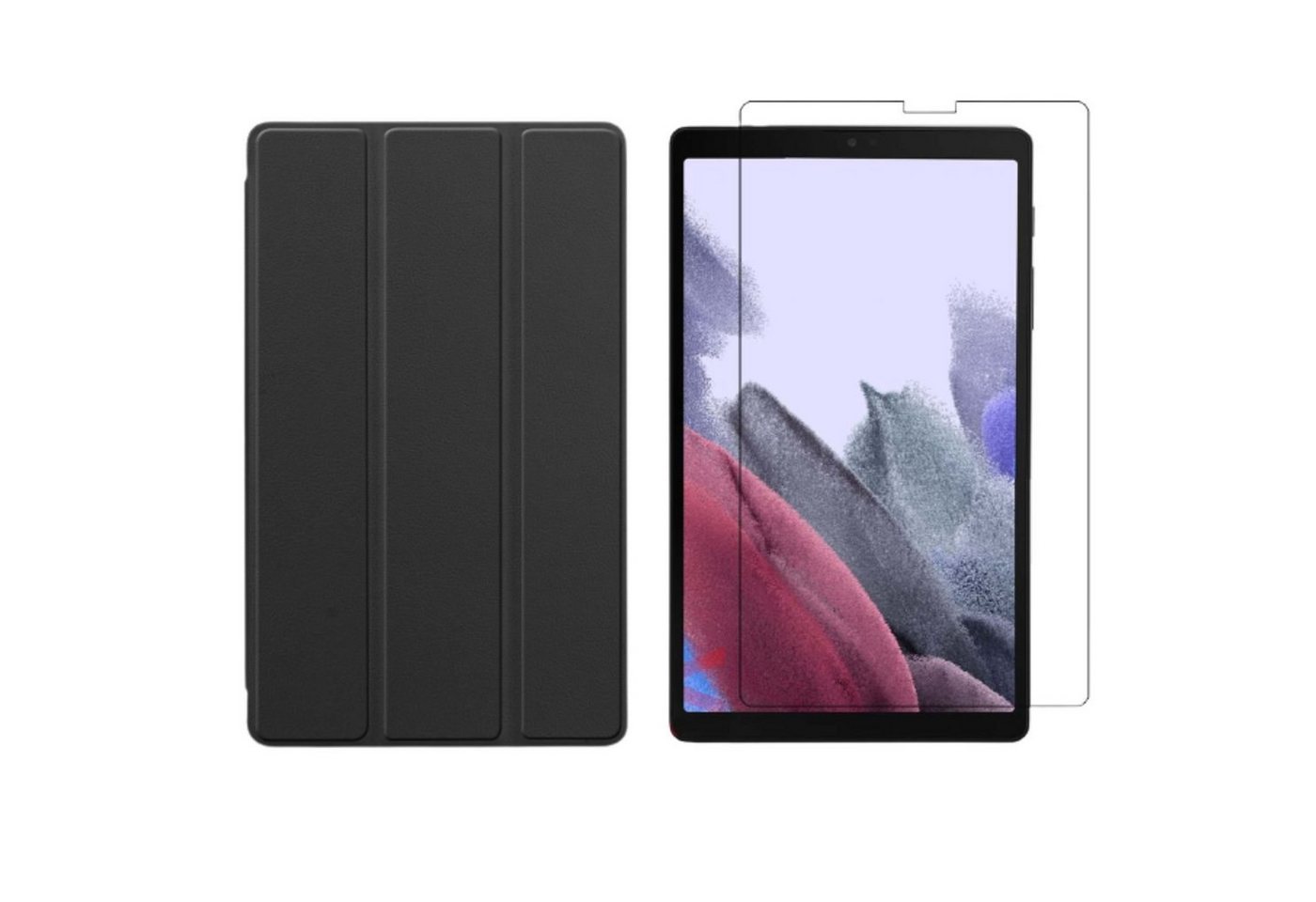 Lobwerk Tablet-Hülle 2in1 Set (Hülle + Glas) für Samsung Galaxy Tab A7 Lite 2021 SM-T220, Wake & Sleep Funktion, Sturzdämpfung, Aufstellfunktion von Lobwerk