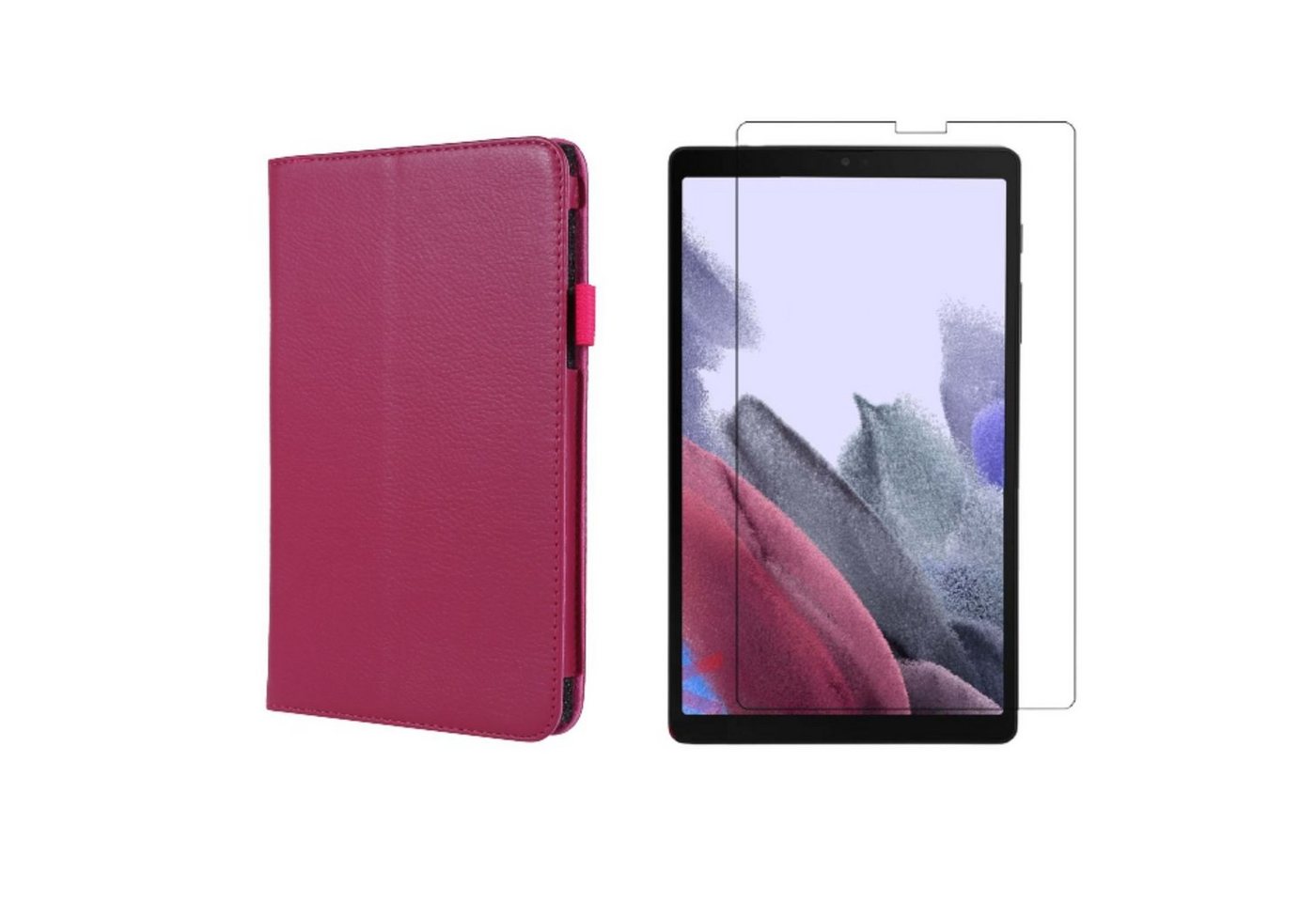 Lobwerk Tablet-Hülle 2in1 Set (Hülle + Glas) für Samsung Galaxy Tab A7 Lite 2021 SM-T220, Wake & Sleep Funktion, Sturzdämpfung, Aufstellfunktion von Lobwerk