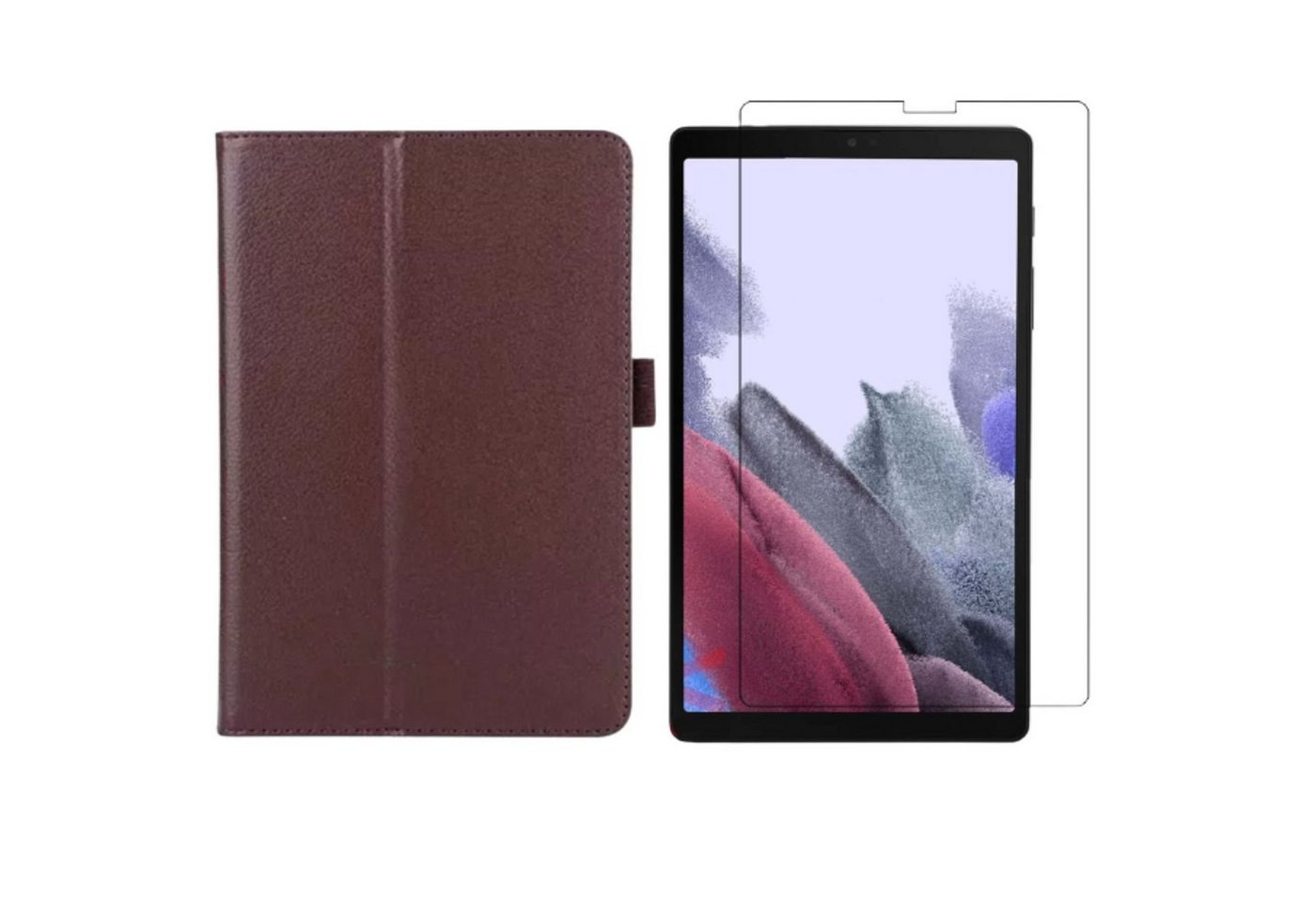 Lobwerk Tablet-Hülle 2in1 Set (Hülle + Glas) für Samsung Galaxy Tab A7 Lite 2021 SM-T220, Wake & Sleep Funktion, Sturzdämpfung, Aufstellfunktion von Lobwerk