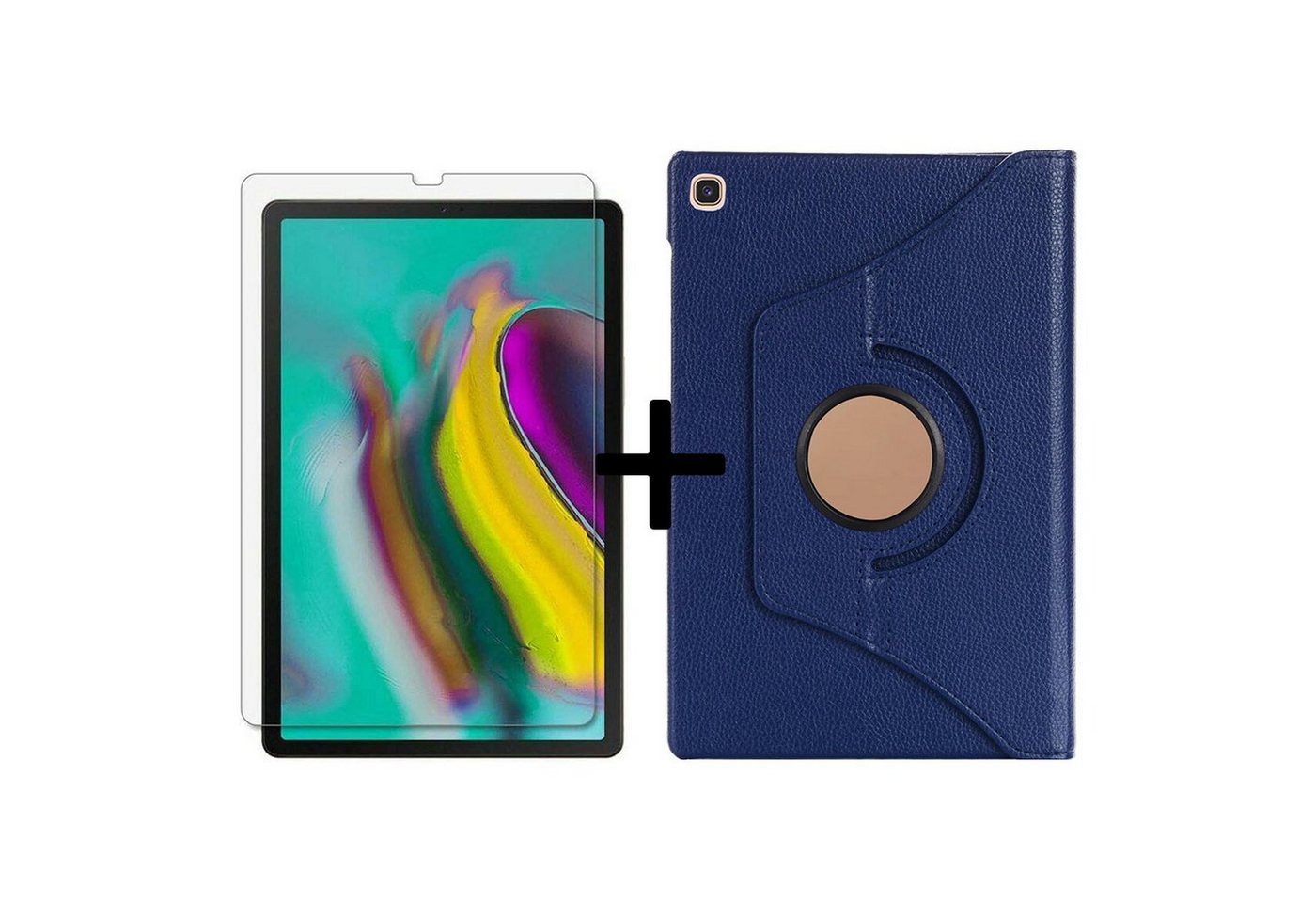 Lobwerk Tablet-Hülle 2in1 Set (Hülle + Glas) für Samsung Galaxy Tab S5e 10.5 Zoll SM-T720, Sturzdämpfung, Aufstellfunktion von Lobwerk
