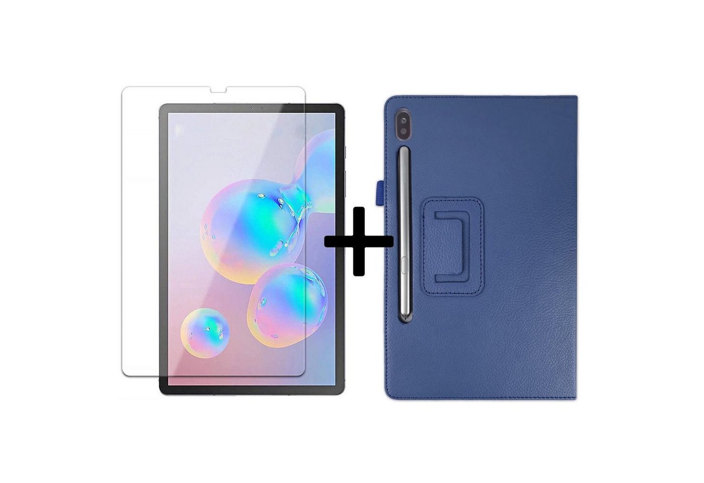 Lobwerk Tablet-Hülle 2in1 Set (Hülle + Glas) für Samsung Galaxy Tab S6 10.5 SM-T860 SM-T865, Wake & Sleep Funktion, Sturzdämpfung, Aufstellfunktion von Lobwerk