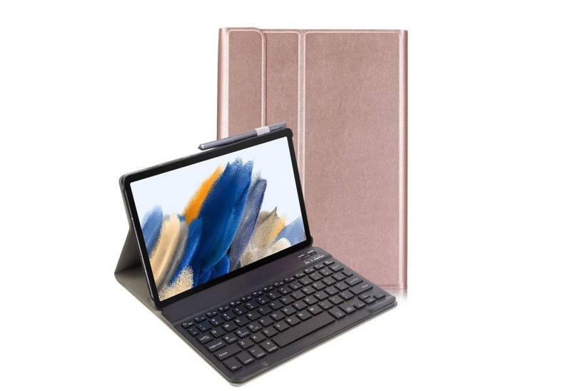 Lobwerk Tablet-Hülle 3in1 Hülle + Tastatur + Maus für Samsung Galaxy Tab A8 SM-X200/X205, Aufstellfunktion, Sturzdämpfung von Lobwerk