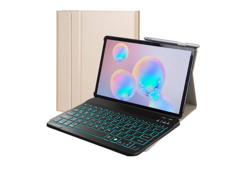 Lobwerk Tablet-Hülle 3in1 Hülle + Tastatur + Maus für Samsung Galaxy Tab S6 Lite P610 P615, Aufstellfunktion, Sturzdämpfung von Lobwerk